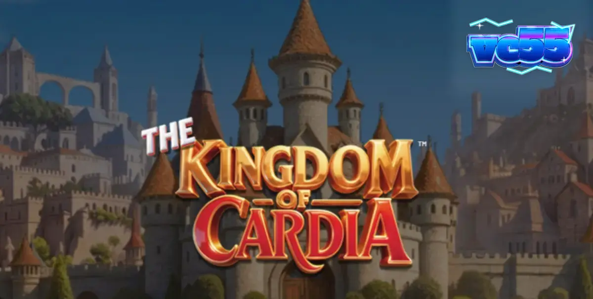 Pemandangan visual slot The Kingdom of Cardia dengan elemen kartu dan taman fantasi